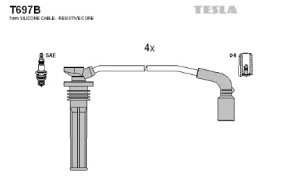 Комплект электропроводки TESLA T697B