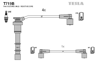 Комплект электропроводки TESLA T719B