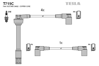 Комплект электропроводки TESLA T719C