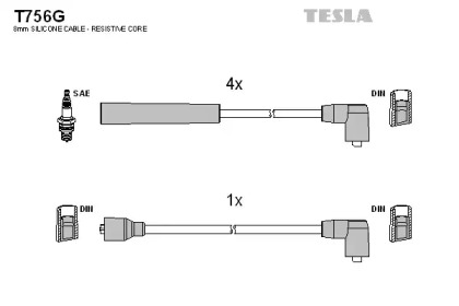 Комплект электропроводки TESLA T756G