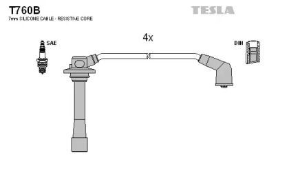 Комплект электропроводки TESLA T760B