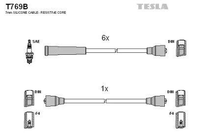 Комплект электропроводки TESLA T769B