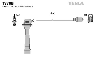 Комплект электропроводки TESLA T776B