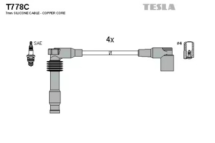 Комплект электропроводки TESLA T778C