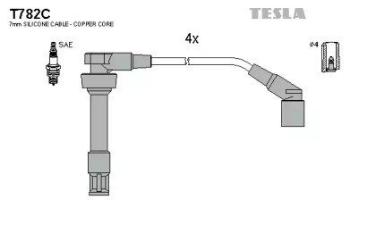 Комплект электропроводки TESLA T782C