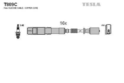 Комплект электропроводки TESLA T809C