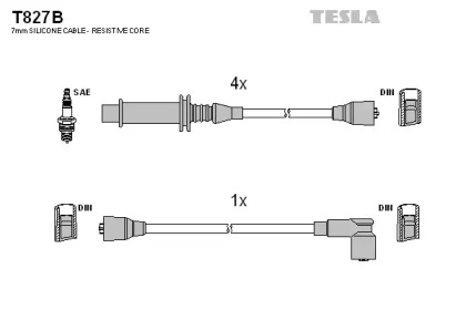 Комплект электропроводки TESLA T827B