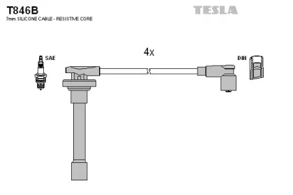 Комплект электропроводки TESLA T846B