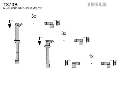 Комплект электропроводки TESLA T873B