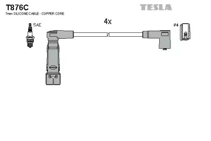 Комплект электропроводки TESLA T876C