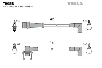 Комплект электропроводки TESLA T909B