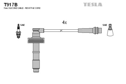 Комплект электропроводки TESLA T917B