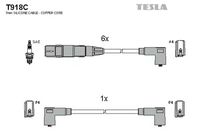 Комплект электропроводки TESLA T918C