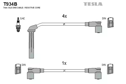 Комплект электропроводки TESLA T934B