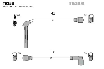 Комплект электропроводки TESLA T935B