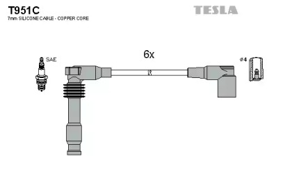 Комплект электропроводки TESLA T951C