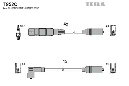 Комплект электропроводки TESLA T952C