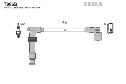 Комплект электропроводки TESLA T986B