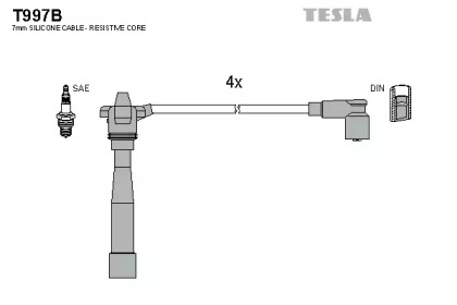 Комплект электропроводки TESLA T997B