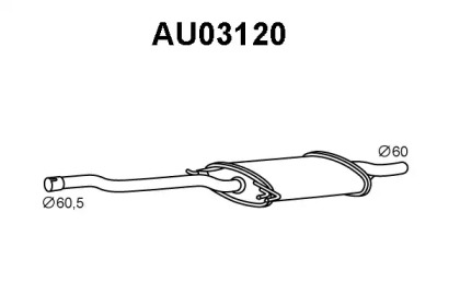 Предглушитель выхлопных газов VENEPORTE AU03120