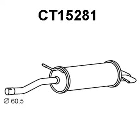 Глушитель выхлопных газов конечный VENEPORTE CT15281