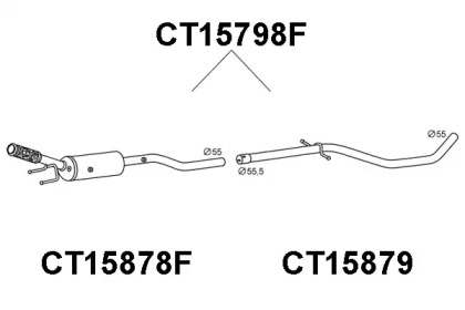 Сажевый / частичный фильтр, система выхлопа ОГ VENEPORTE CT15798F