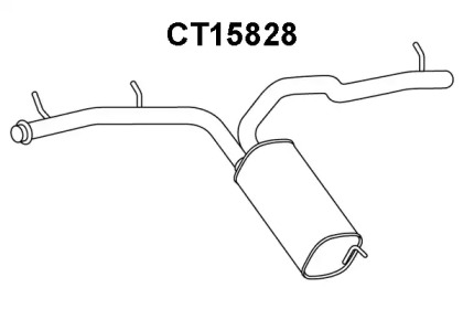 Глушитель выхлопных газов конечный VENEPORTE CT15828