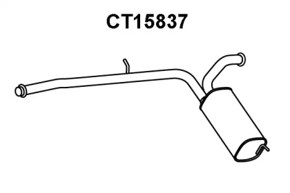 Глушитель выхлопных газов конечный VENEPORTE CT15837