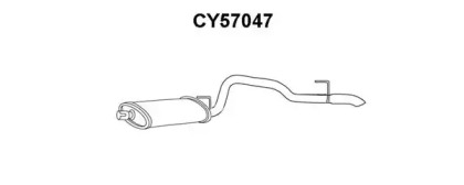 Глушитель выхлопных газов конечный VENEPORTE CY57047