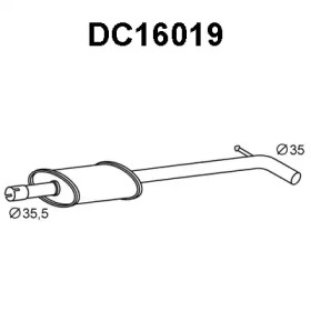 Средний глушитель выхлопных газов VENEPORTE DC16019