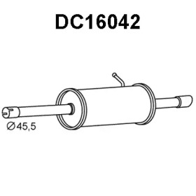 Глушитель выхлопных газов конечный VENEPORTE DC16042