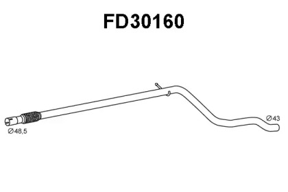 Труба выхлопного газа VENEPORTE FD30160