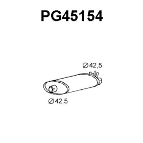 Средний глушитель выхлопных газов VENEPORTE PG45154