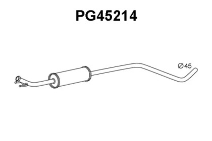 Предглушитель выхлопных газов VENEPORTE PG45214