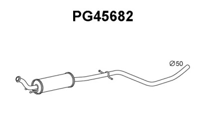 Предглушитель выхлопных газов VENEPORTE PG45682