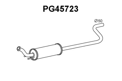 Предглушитель выхлопных газов VENEPORTE PG45723