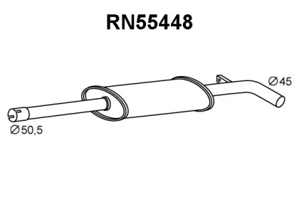 Предглушитель выхлопных газов VENEPORTE RN55448