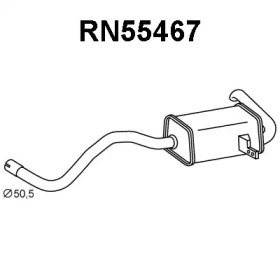 Глушитель выхлопных газов конечный VENEPORTE RN55467