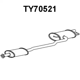 Глушитель выхлопных газов конечный VENEPORTE TY70521