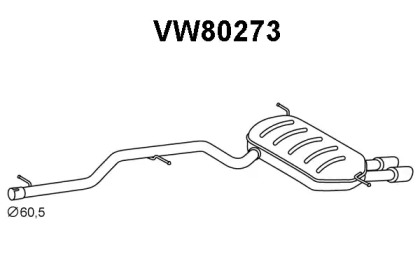 Глушитель выхлопных газов конечный VENEPORTE VW80273