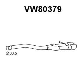 Труба выхлопного газа VENEPORTE VW80379