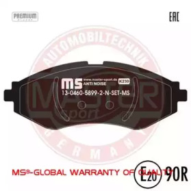 Комплект тормозных колодок MASTER-SPORT 13046058992N-SET-MS