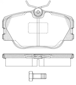 Комплект тормозных колодок WOKING P0893.00