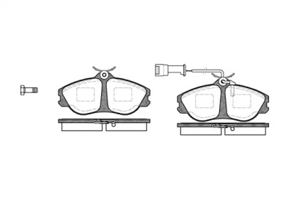 Комплект тормозных колодок, дисковый тормоз WOKING P3763.02