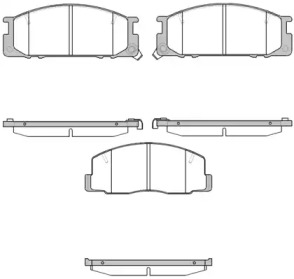 Комплект тормозных колодок WOKING P2063.12