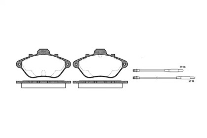 Комплект тормозных колодок WOKING P2103.04