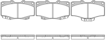 Комплект тормозных колодок WOKING P2153.04