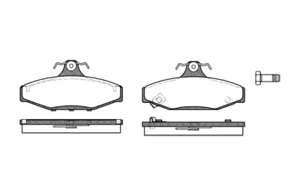 Комплект тормозных колодок, дисковый тормоз WOKING P2353.02