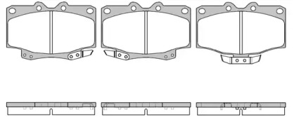 Комплект тормозных колодок WOKING P5303.04