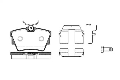 Комплект тормозных колодок WOKING P4913.20